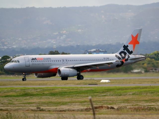 Airbus A320 (VH-VQH) - On taxi-way heading for Terminal 1 after arrival on runway 23. Saturday, 24th March 2012.