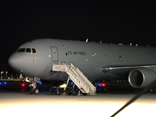 Boeing KC-46 Pegasus (1546068) - Diverted to Albany. First night shot.