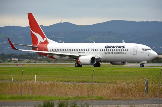 Boeing 737-800 (VH-VXK) - On taxiway heading for take-off on runway 05. Thursday, 19 June 2014.