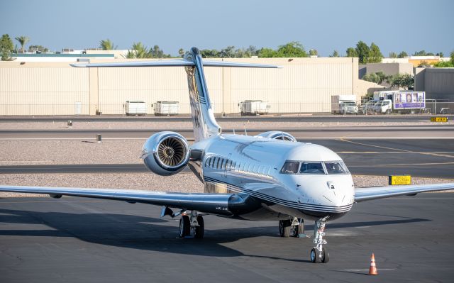 Bombardier Global Express (N372BC) - Global XRS at KSDL. Photo location is Volanti Restaurant 