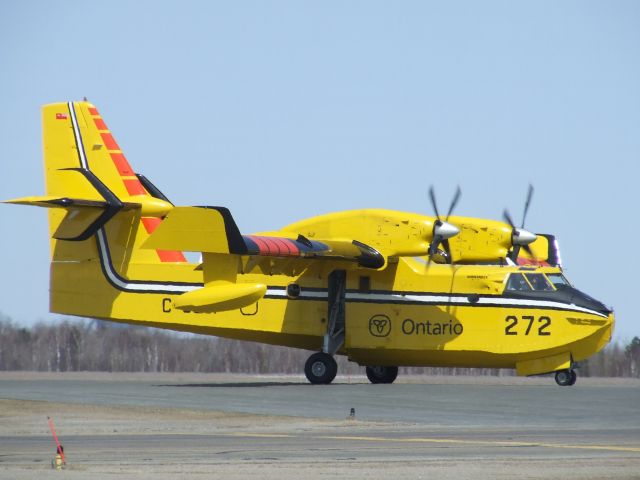 C-GOGF — - Tanker 272 (Province of Ontario - Canadair CL215 6B11 Water Bomber) arriving for the start of the Forest Fire Season. 15 April 2011.