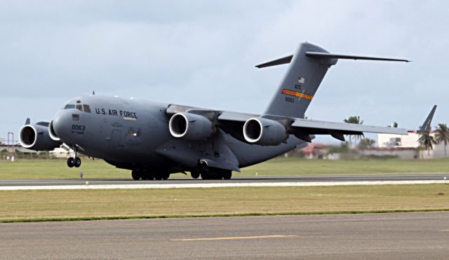 Boeing Globemaster III — - C-17 rotating at BQN