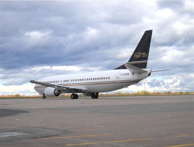 BOEING 737-400 (C-FLER) - Weekly shuttle flight from Stephenville, Nfld to Fort McMurray Ab,  VIA Moncton and Toronto.