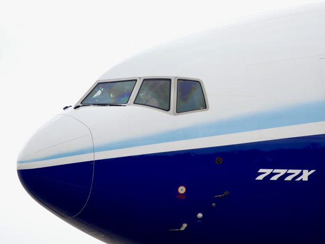 Boeing 777-200 (N779XW) - At Roswell, NM doing brake testing