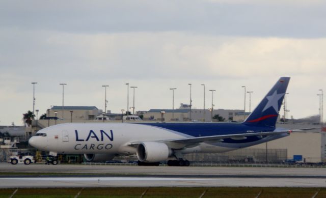 BOEING 777-200LR (N776LA) - Pushback,from cargo terminal At KMIA