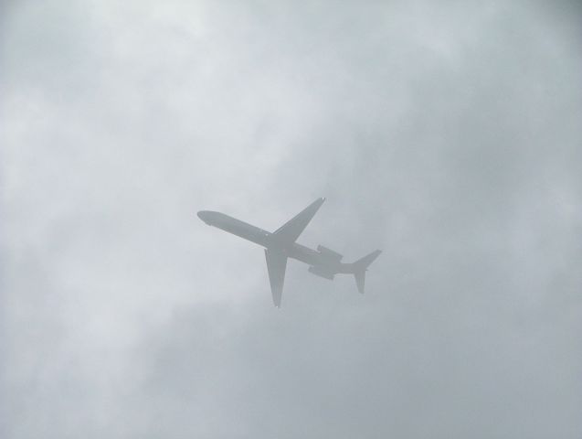 McDonnell Douglas DC-9-50 — - DELTA DC9-50 taking off into low clouds.