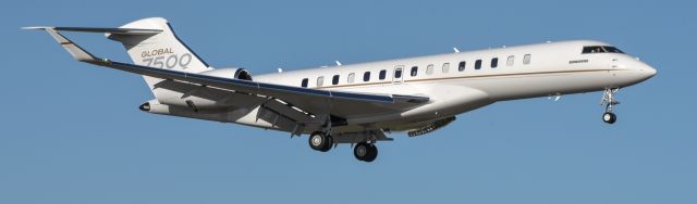 BOMBARDIER BD-700 Global 7500 (C-FXAI) - C-FXAI , serial number 70006 , is the first production 7500 .br /It is seen here landing in Naples , Florida on February 8 , 2019 , on runway 05