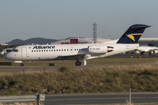 Fokker 70 (VH-QQY) - Taxing for departure to Emerald