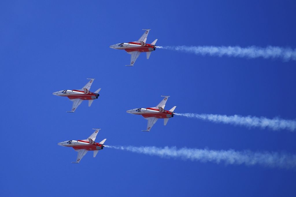 Northrop RF-5 Tigereye (J3084) - Northrop F-5E Tiger - Swiss Airforce - Patrouille Suisse at Axalp shooting range