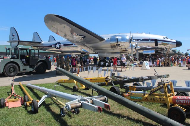 Lockheed EC-121 Constellation (N422NA) - Constellation "Bataan" & collection of tow bars.