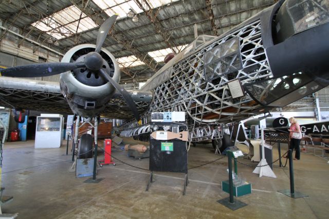 — — - This Wellington bomber is on display at Brooklands museum England 