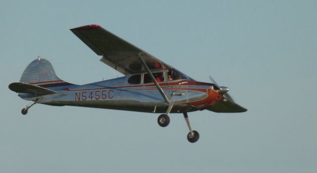 Cessna 170 (N5455C) - Early evening final for this 1950 Cessna C170A from the Spring of 2021. This Model preceded the C172 Skyhawk. 