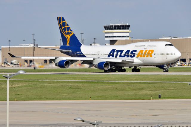 Boeing 747-400 (N480MC) - FedEx ramp tower in the back ground.