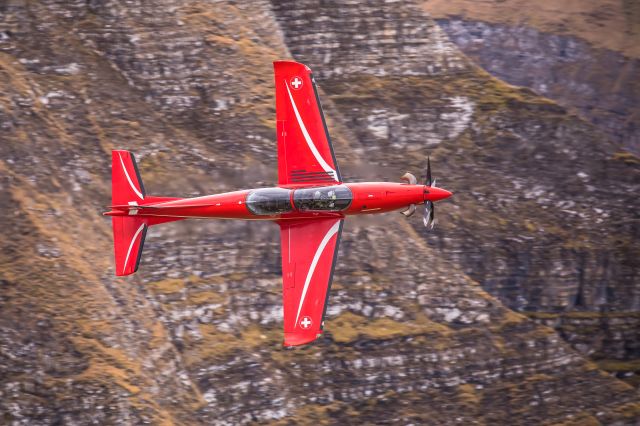 Pilatus PC-21 (A106) - Swiss Air Forcebr /Pilatus PC-21 (A-106) at Axalp shooting range