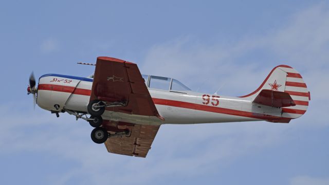 YAKOVLEV Yak-52 (N58GC) - Departing AirVenture 2023 on runway 36L.