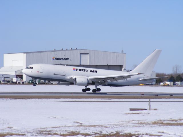 C-GKLY — - landing on #25 by First Air hangar.