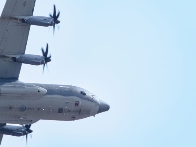 Lockheed C-130 Hercules (294FEE) - Not sure of the tail number on this one...  Flying low over Belvue KSbr /br /Oly EM1x 100-400 2x