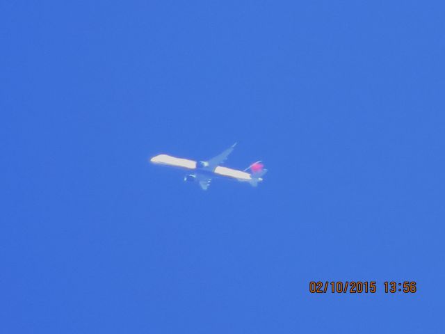 Boeing 757-200 (N709TW) - Delta Airlines flight 440 from JFK to LAX over Southeastern Kansas at 36,000 feet.