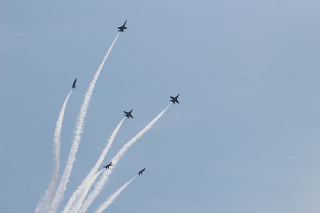 — — - Blue Angels burst maneuver