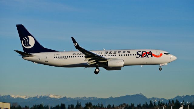 Boeing 737-800 (B-1745) - BOE131 from KBFI on final to Rwy 16R during a C1 flight on 1/14/15. (ln 5239 / cn 41621).