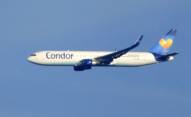 BOEING 767-300 (D-ABUI) - Shown here is a Condar Air Boeing 767 a few minutes until it lands in the Autumn of 2017.  