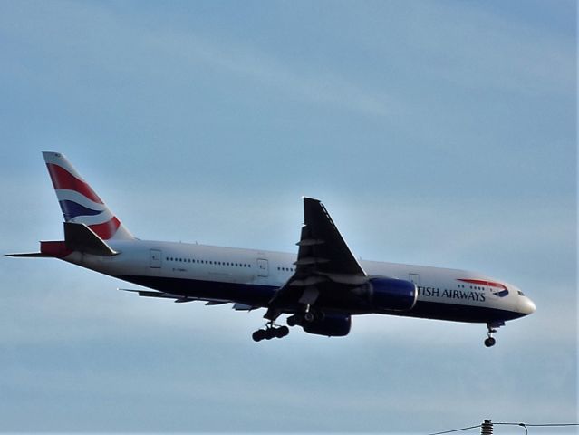 Boeing 777-200 — - British Airways 777 on final to land