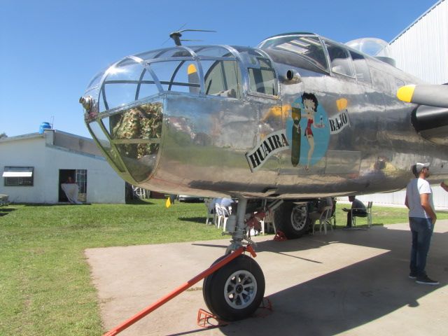 North American TB-25 Mitchell (LV-GXH) - March 12th, 2022. General Rodriguez aerodrome's 40th airshow. "Huaira Bajo" under restoration.