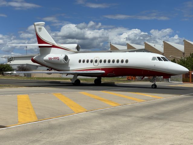 Dassault Falcon 900 (VH-PPD) - Falcon 900C arriving at Essendon Airport