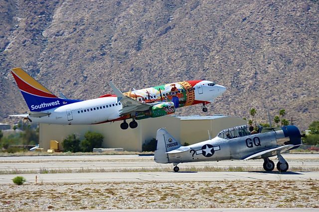 Boeing 737-700 (N945WN) - T-6 from Palm Springs Air Museum