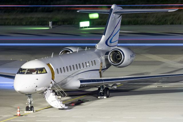 Bombardier Global Express (9H-IVG) - New start up business jet company OJets who have acquired Elitavia have 9H-IVG in the fleet now. Seen here doing pre flight checks.