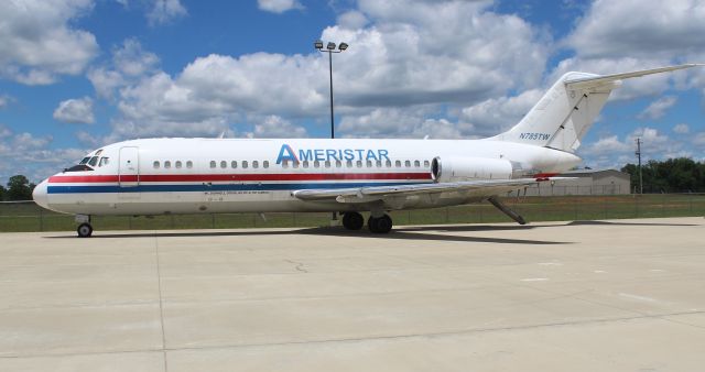 Douglas DC-9-10 (N785TW) - An Ameristar McDonnell Douglas DC-9-15F (AJI9106) on the cargo ramp at Boswell Field, Talladega Municipal Airport, AL - May 25, 2017. This DC-9 was manufactured in 1967.