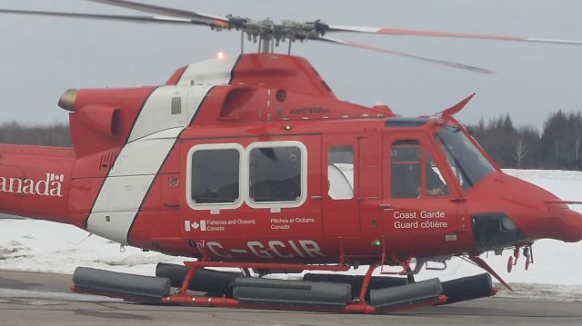 Bell JetRanger (C-GCIR) - C-GCIR vising Canadore Aviation campus in North Bay, Ontario.