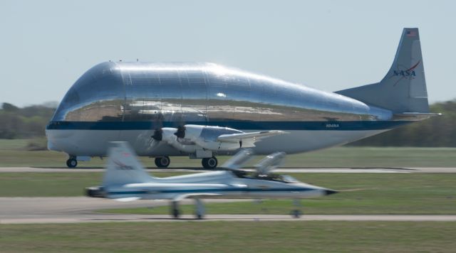 N941NA — - The B377 Super Guppy takes off from Ellington Field on 3/18/2021 for Wichita, Kansas
