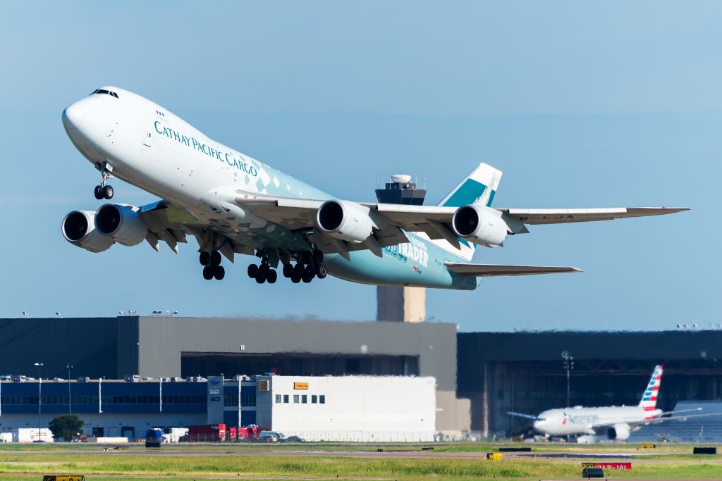 BOEING 747-8 (B-LJA) - The Hong Kong Trader departing DFW for LAX