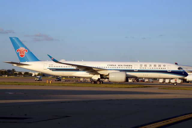 Airbus A350-900 (B-329S) - Taxiing to Stand 424 on 22-Aug-23 operating flight CSN303 from ZGGG.