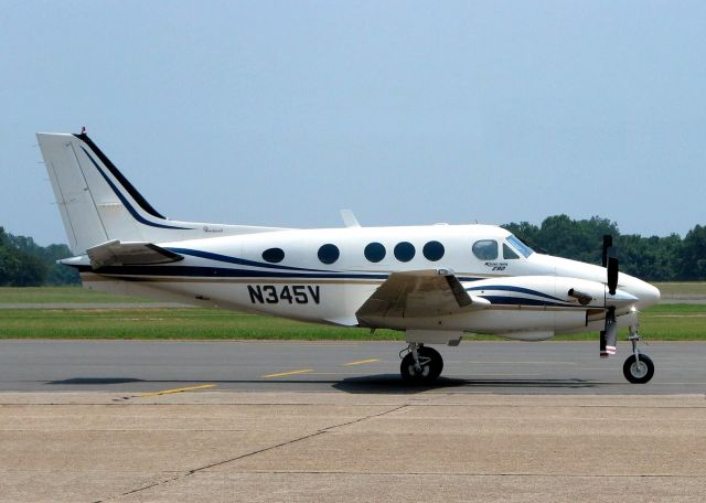 Beechcraft King Air 90 (N345V) - At Downtown Shreveport.