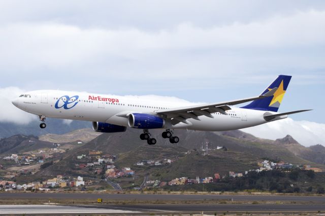 Airbus A330-300 (EC-MHL) - First visit to Tenerife North, the new A330-343 Air Europa titles even with its previous owner  SKYMARK 