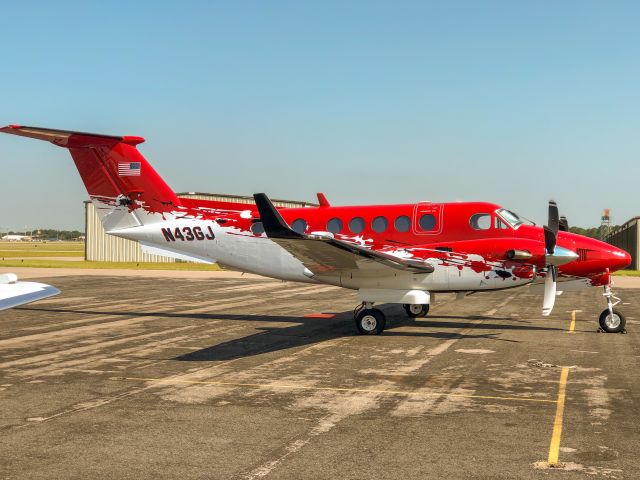 Beechcraft Super King Air 200 (N43GJ) - At KPNS, Pensacola Aviation Center. 7/31/2019