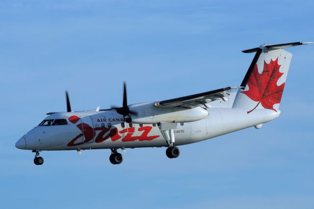 de Havilland Dash 8-100 (C-GCTC) - Early morning flight from Greater Fredericton (CYFC), on 24-Aug-13.