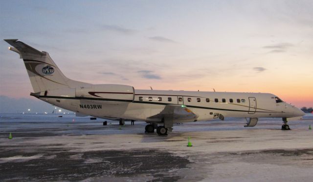 Embraer ERJ-135 (N403RW) - BEAUTIFUL sunset view of a RVR Air Charters E135 at BUF!!!!!!!!!!!!!!!!!!!!!!!!!! Formerly operated by American Eagle. This has GOT TO BE on of my FAVORITE shots!!!!