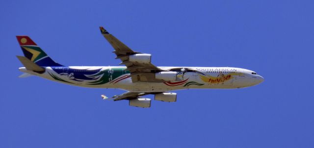 Airbus A340-300 (ZS-SXD) - OVER OUR HOME HENLEY BROOK WAbr /APPROX 2300FT 12.15HRS WST