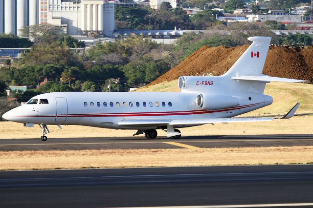 Dassault Falcon 7X (C-FBNS) - C-FBNS now a Falcon 7X after having flown for Bank of Nova Scotia as C-FLKX since delivery. Heading to Panama Pacifico, Panama (MPPA).