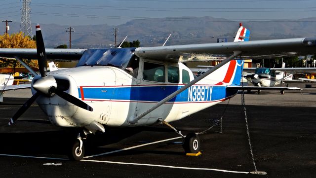 Cessna Centurion (N3897Y) - Locally-based Cessna 210 sitting at its tie down at Reid Hillview Airport, San Jose, CA.