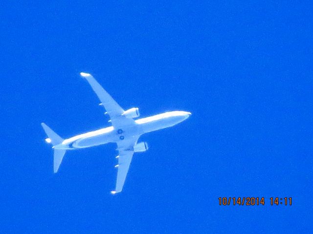 Boeing 737-800 (N551AS) - Alaska Airlines flight 774 from SEA to TPA over Southeastern Kansas at 35,000 feet.